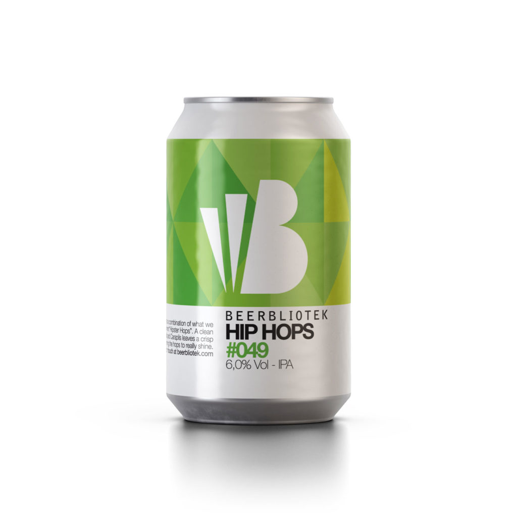 A can of Beerbliotek's IPA "Hip Hops".