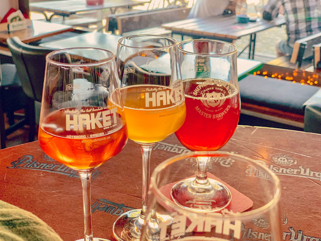 Tasting glasses at Haket.
