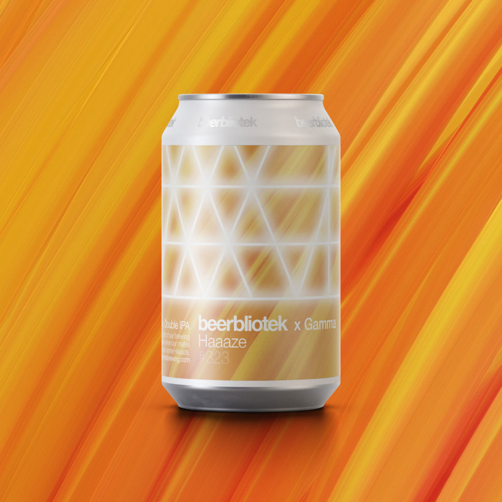 A can packshot of Haaaze, a Hazy Double IPA. Brewed in Gothenburg, by Swedish Craft Brewery Beerbliotek, and Danish brewery, Gamma, who are based in Copenhagen.