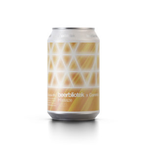A can packshot of Haaaze, a Hazy Double IPA, brewed by Swedish Craft Brewery Beerbliotek, in collaboration with Danish brewery Gamma.