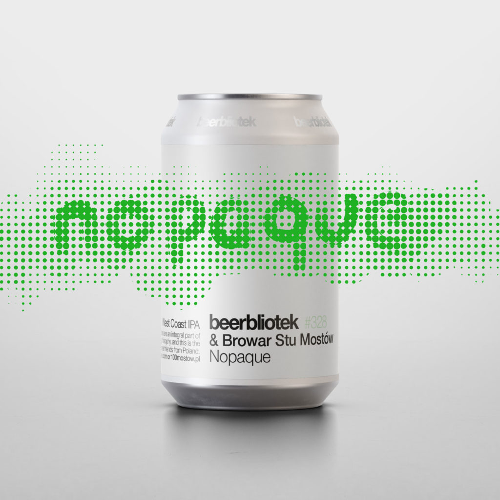 Beerbliotek, a Swedish Craft Brewery based in Gothenburg, Sweden, brewed a West Coast IPA called “Nopaque” with Browar Stu Mostów (The Brewery of a Hundred Bridges) is a craft brewery from Wrocław, Poland. This is a Packshot of Nopaque.