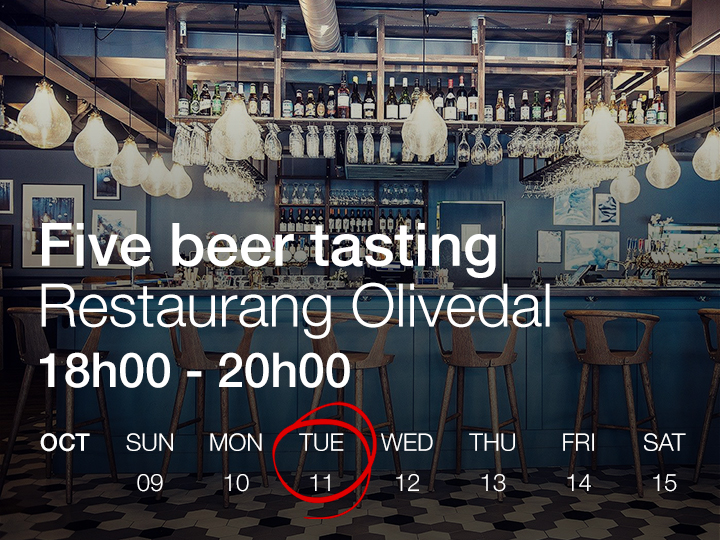 Beerbliotek Event at Restaurang Olivedal Tuesday 11 October 2022