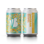 Two cans of Säsongsbärs Sommar 2023 the Dry hopped Lager brewed by Swedish Craft Brewery Beerbliotek at their Kungssten brewery in Gothenburg.